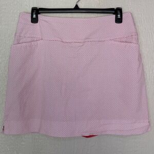 S.C. & CO. Womens XL Red White Geometric Print Golf Tennis Athletic Skort EUC